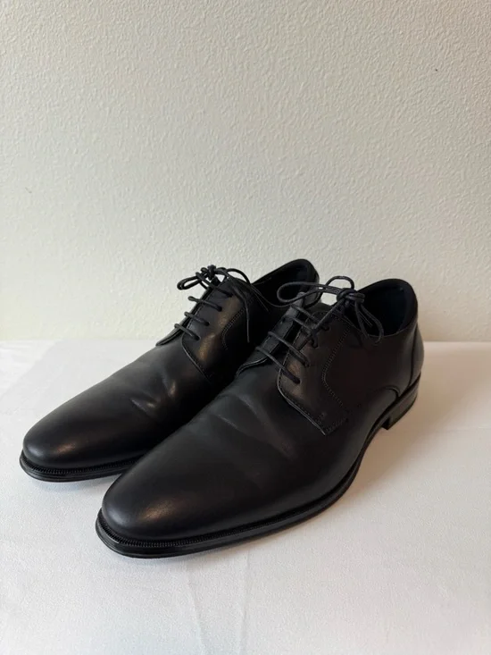 Classic Black Leather Men's Shoes - Picture 1 of 4